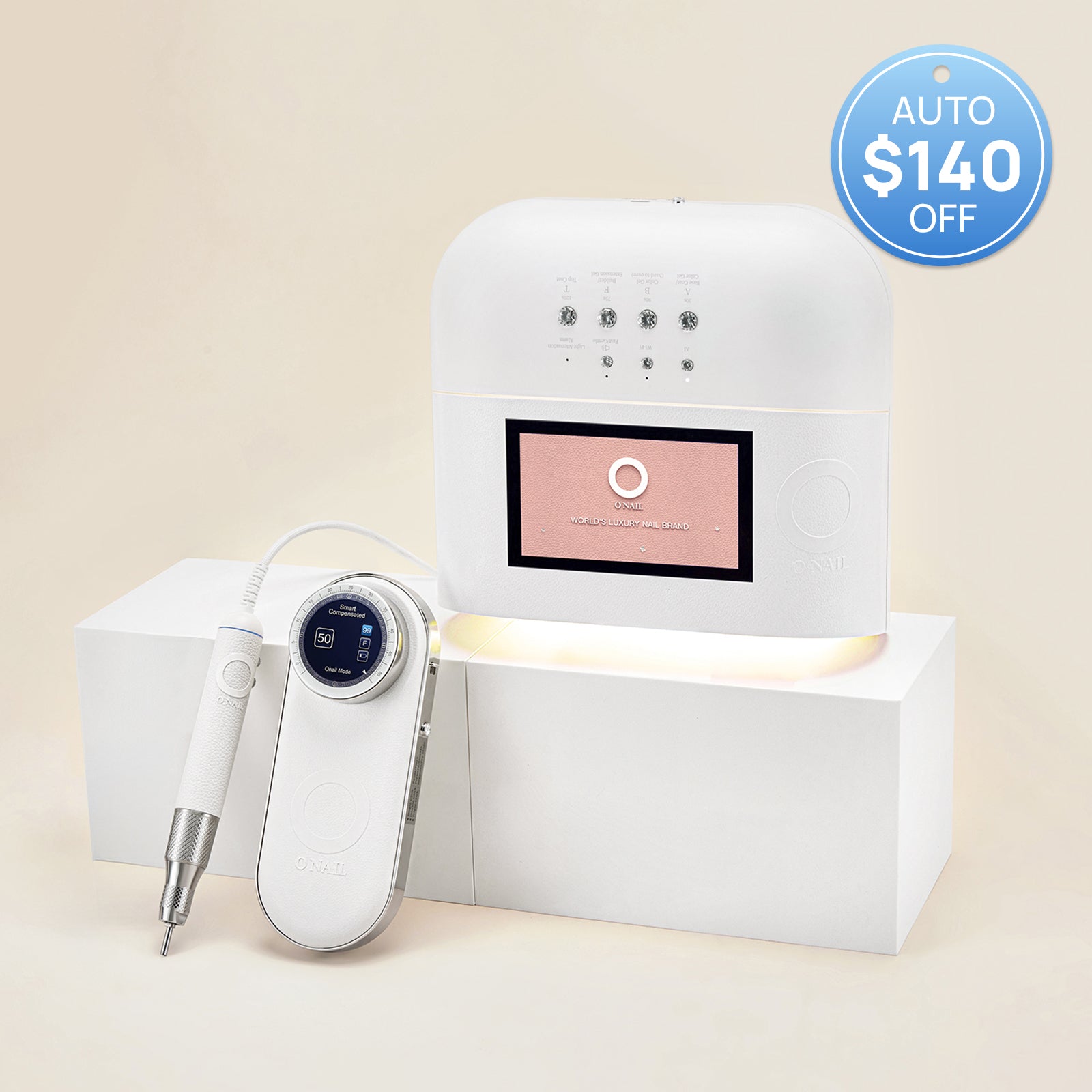 ONAIL Pro Nail System Set – AI Nail Lamp + Nail Drill (Single