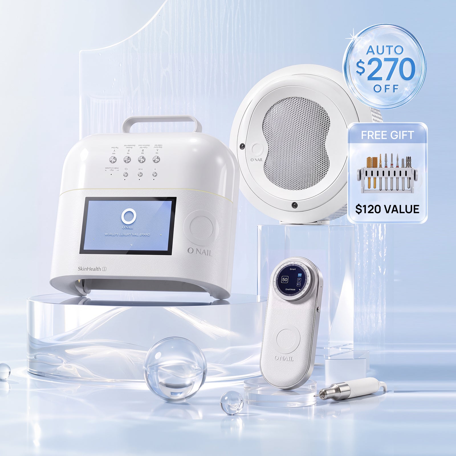O Nail Nail Drill & Health Nail Lamp セット AI Nail Lamp & Nail Drill & Dust Collector Bundle – O NAIL