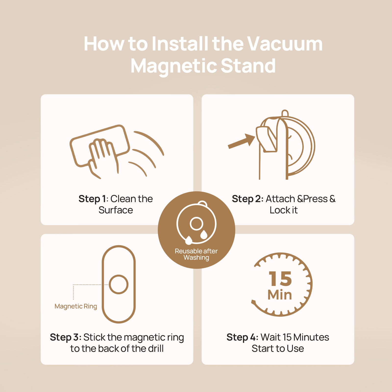 ONAIL Vacuum Magnetic Nail Drill Stand