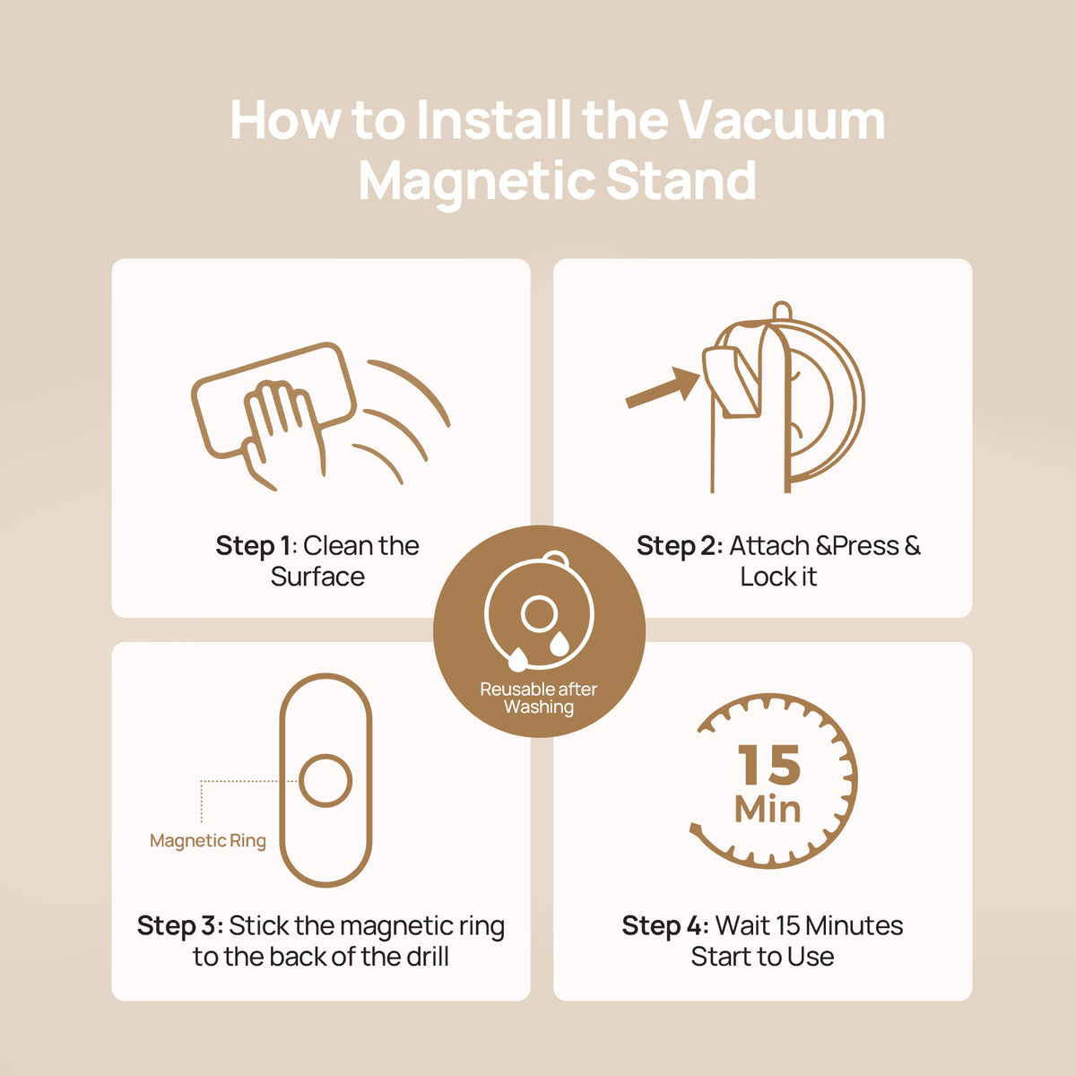 ONAIL Vacuum Magnetic Nail Drill Stand