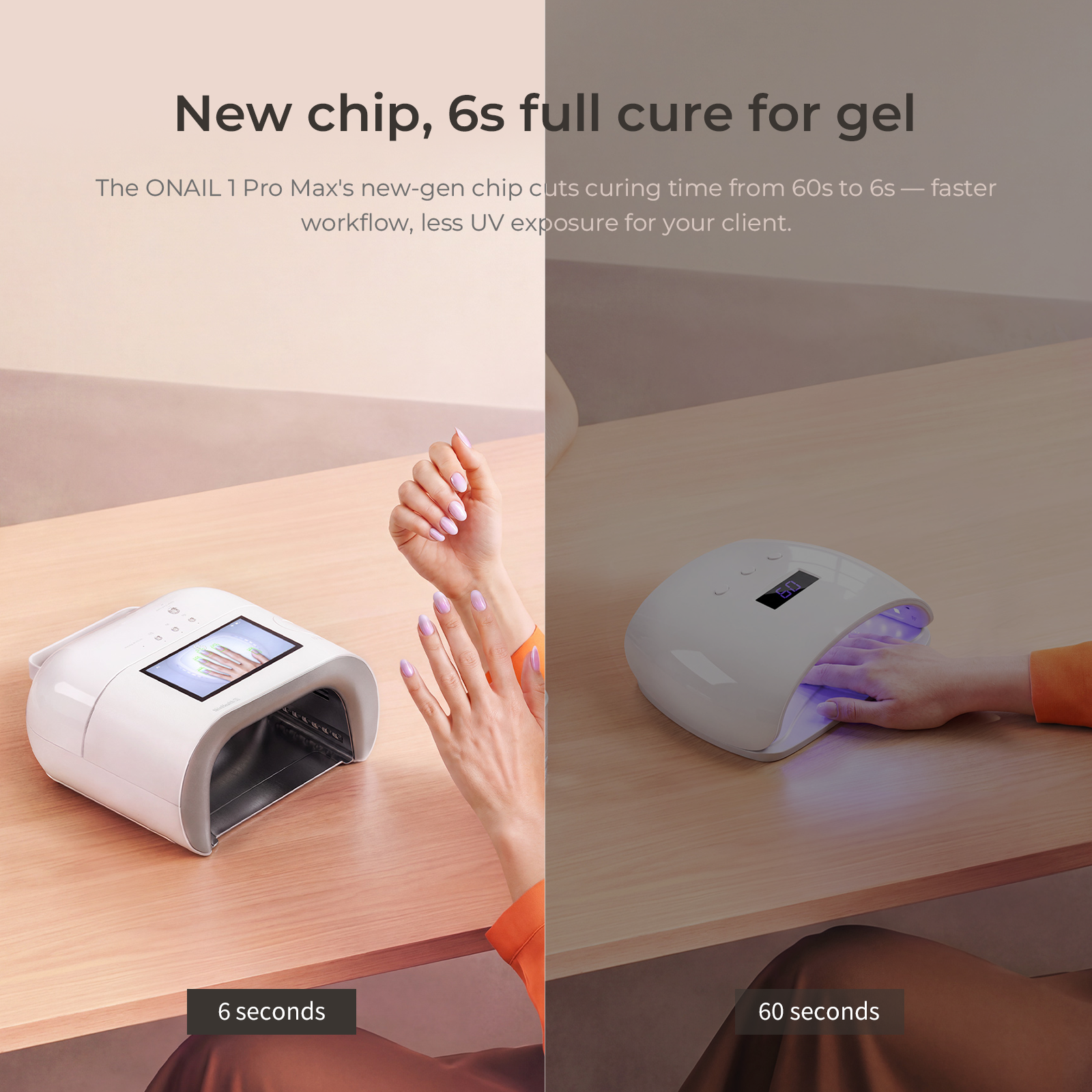ONAIL 1 PRO MAX-Rechargeable AI Nail Lamp