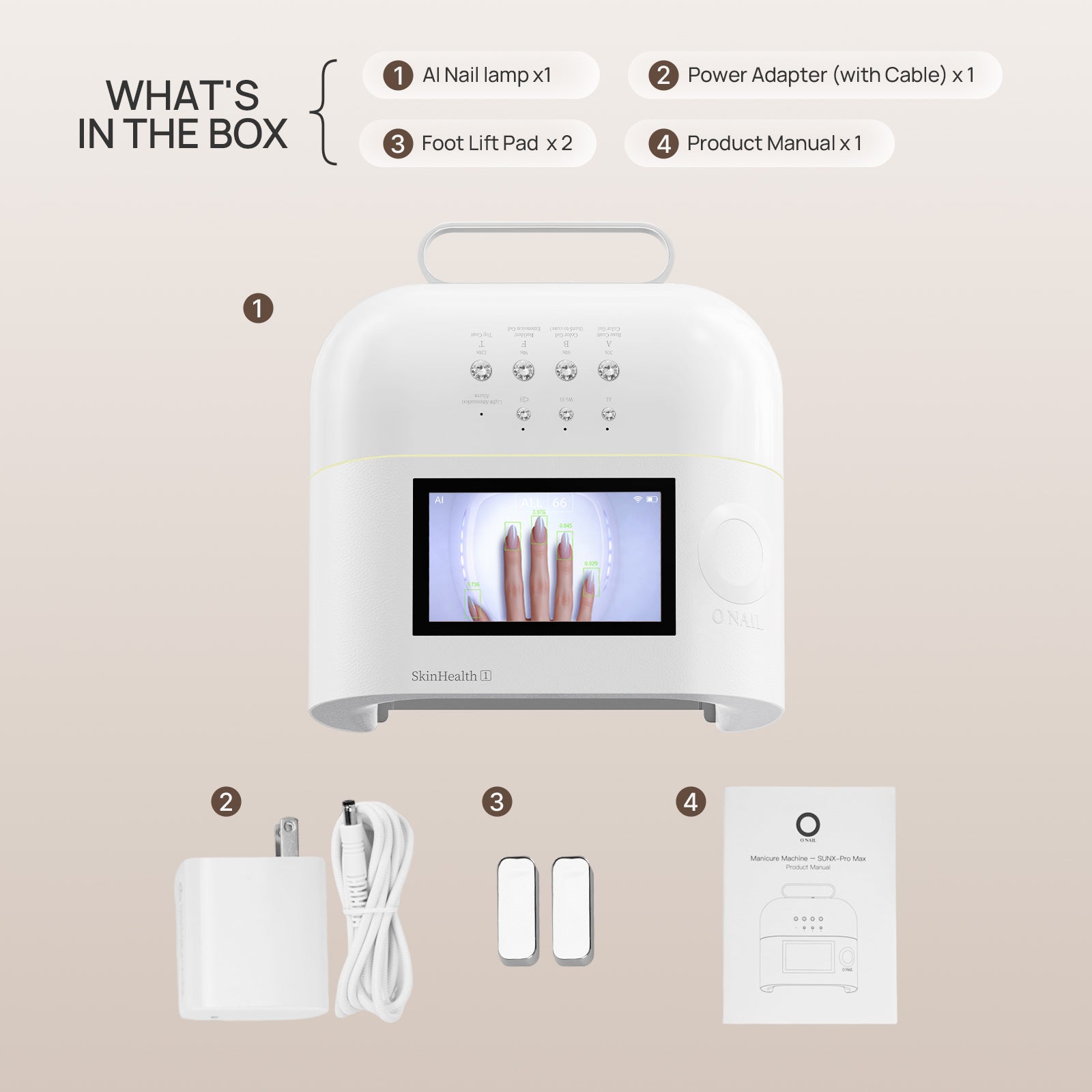 ONAIL Rechargeable AI Nail Lamp (SUNX PRO MAX)