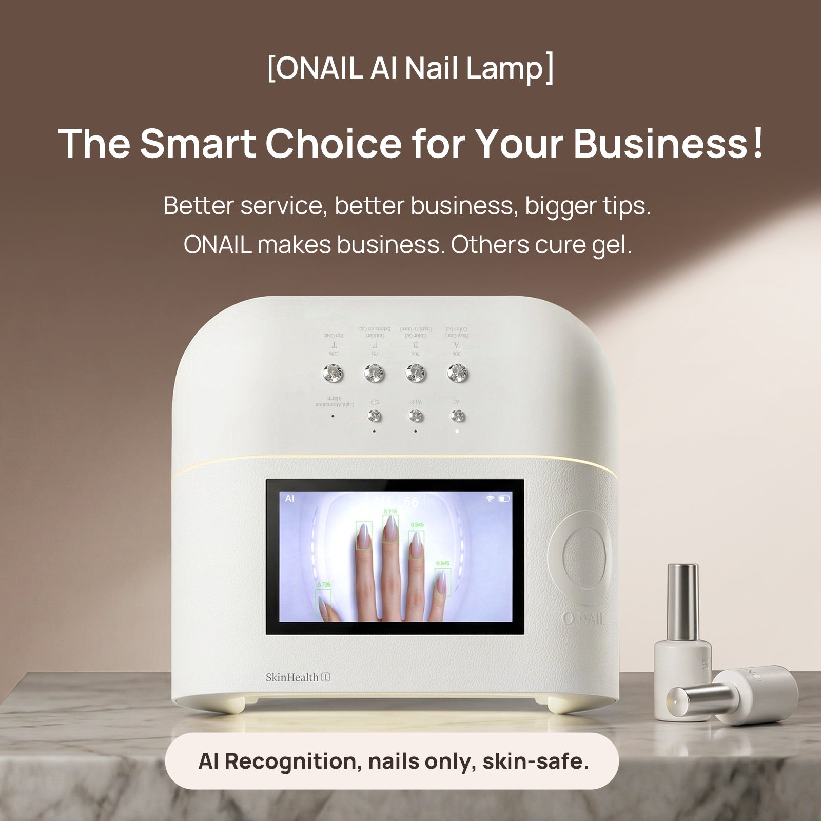 ONAIL Essential Starter Set – AI Nail Lamp + 2 Batteries +