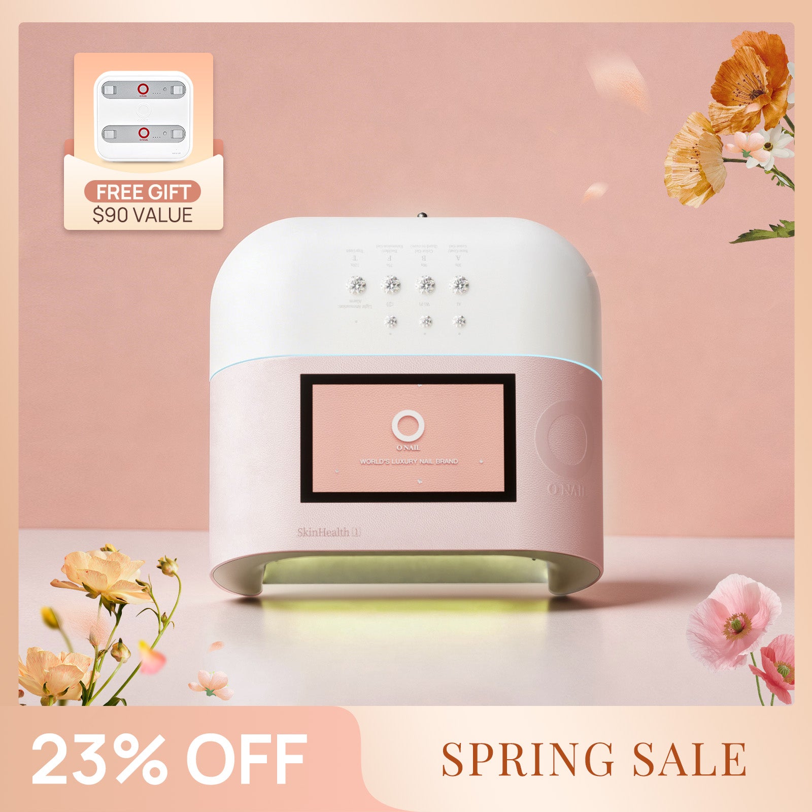 Skin Health No.1 AI Nail Lamp – Cordless Bundle (Battery Cabinet + 2 Batteries Included)