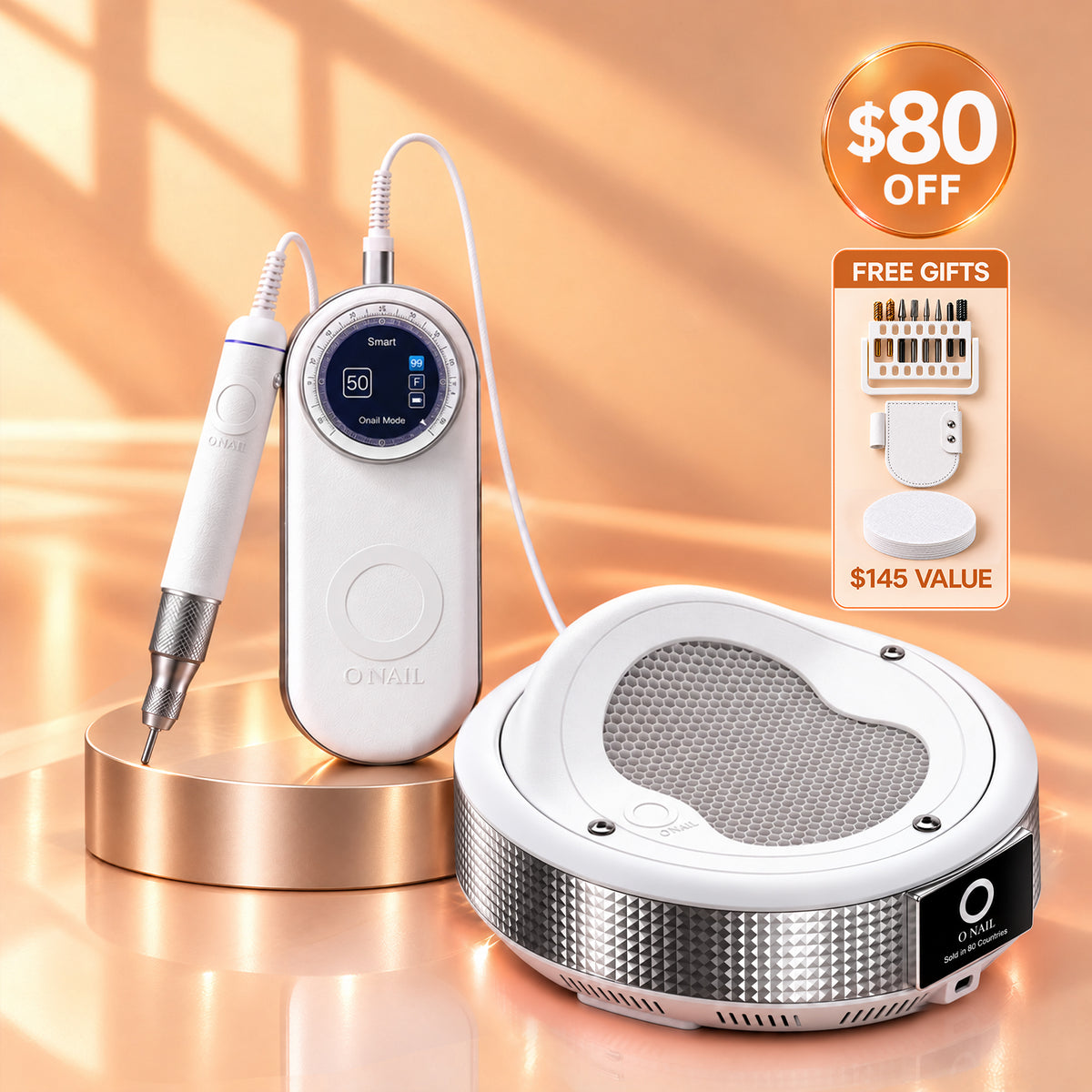 Sistema de preparación de uñas | Nail Drill Pro Max + Recolector de polvo + Regalos GRATIS