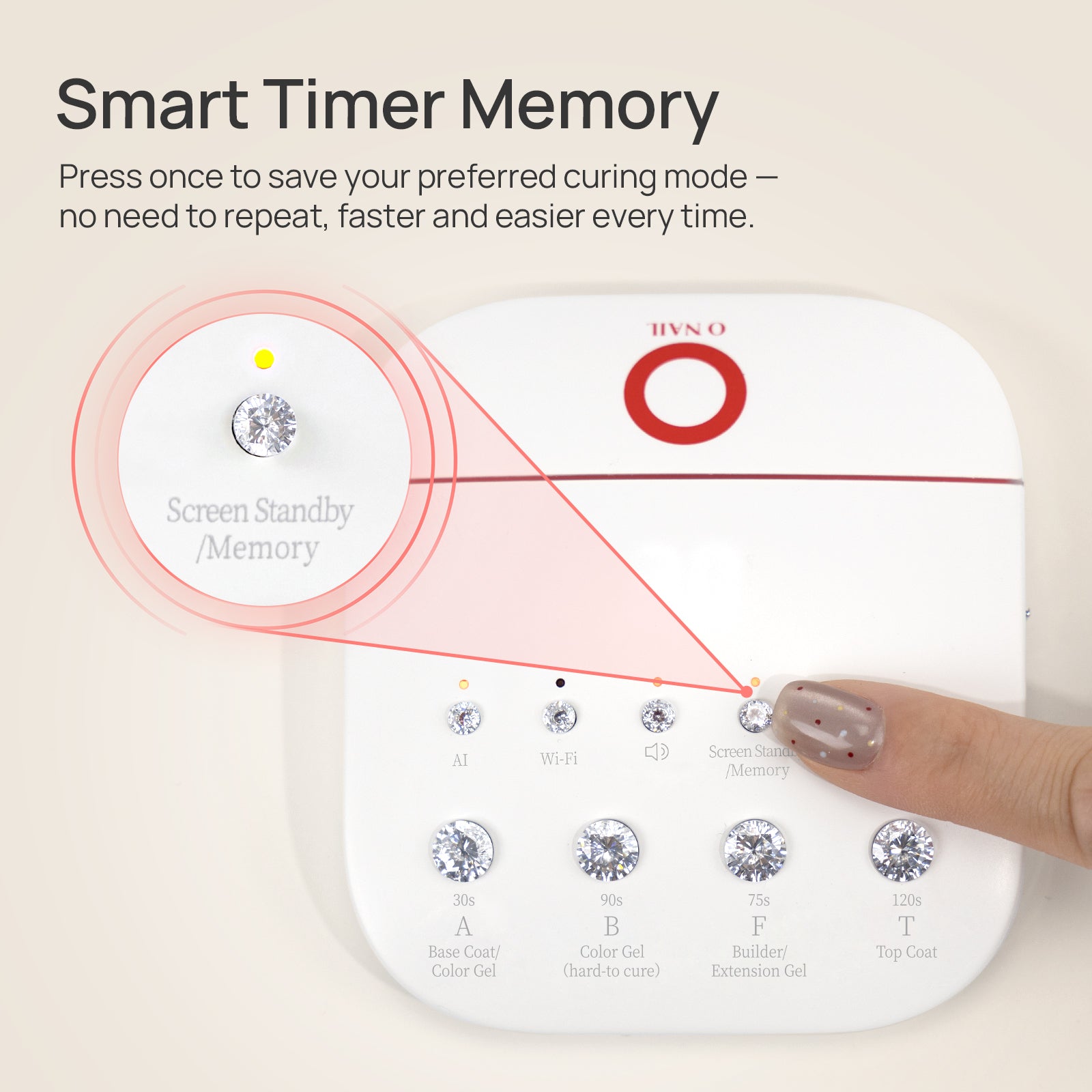 Wireless Keyboard for AI Nail Lamp