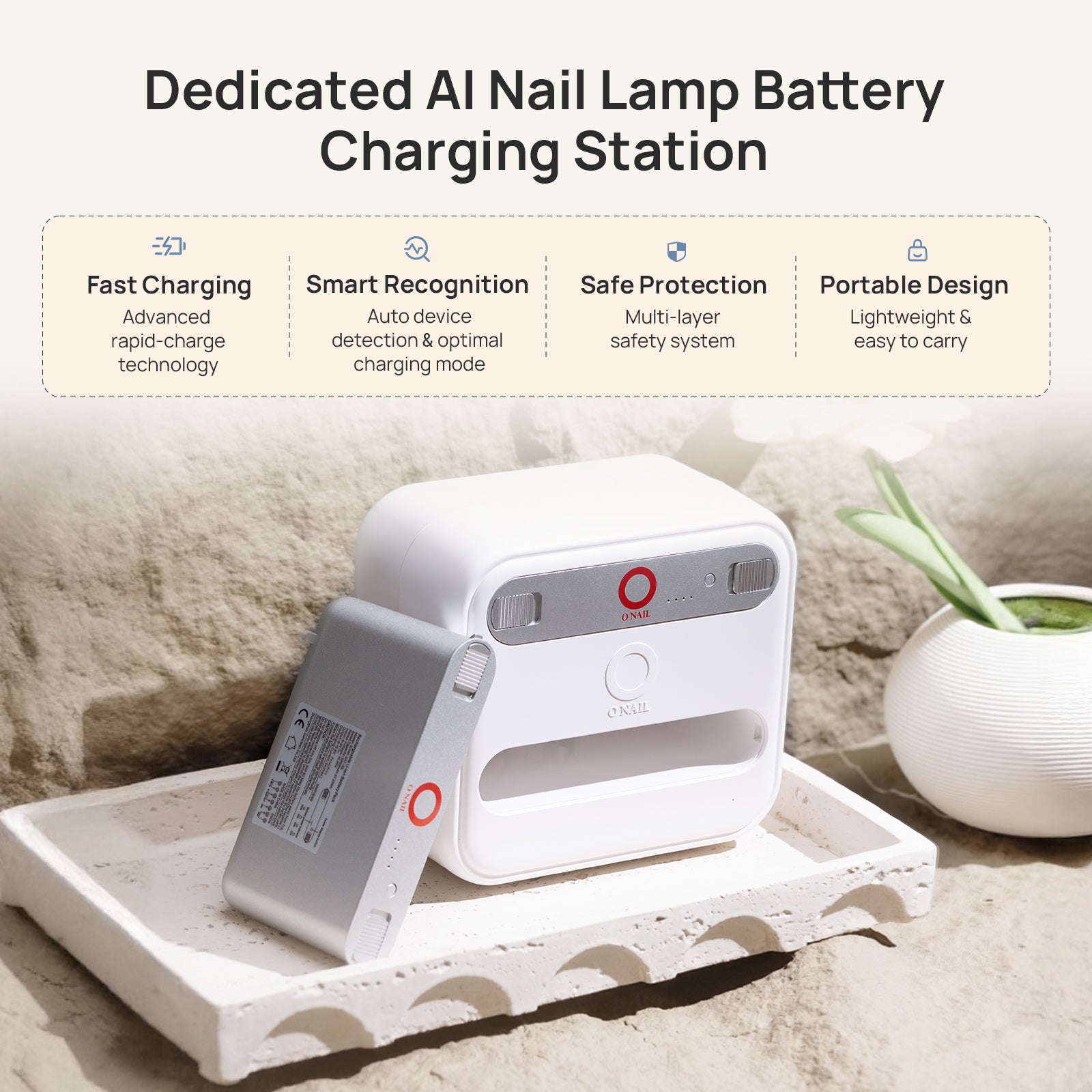 Dedicated Battery Cabinet & Pack for AI Nail Lamp