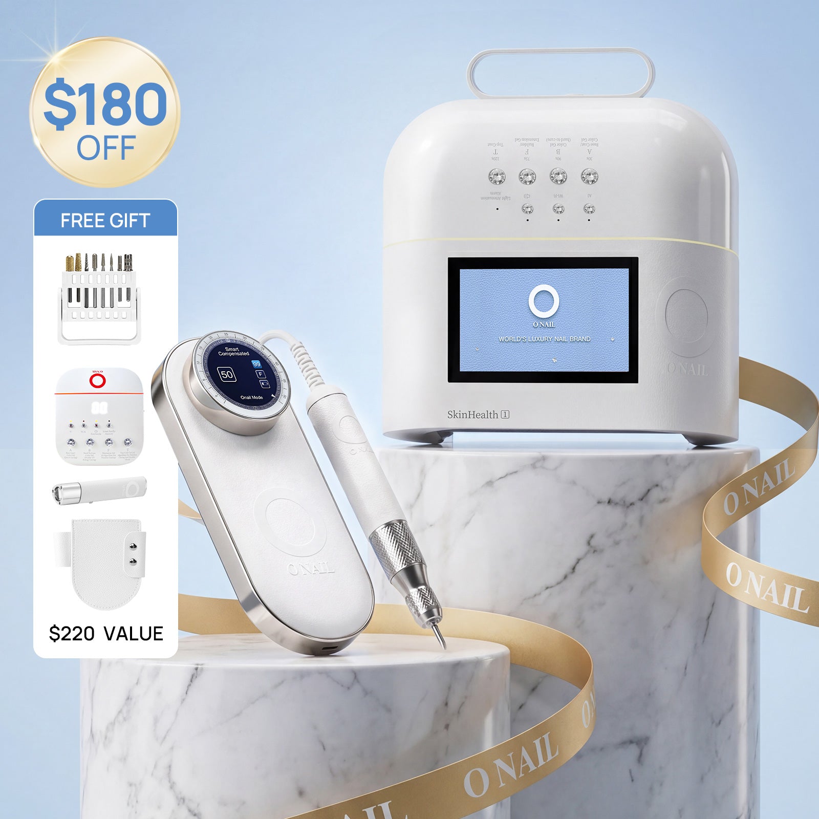 AI Nail Lamp & Nail Drill Bundle + FREE Gifts