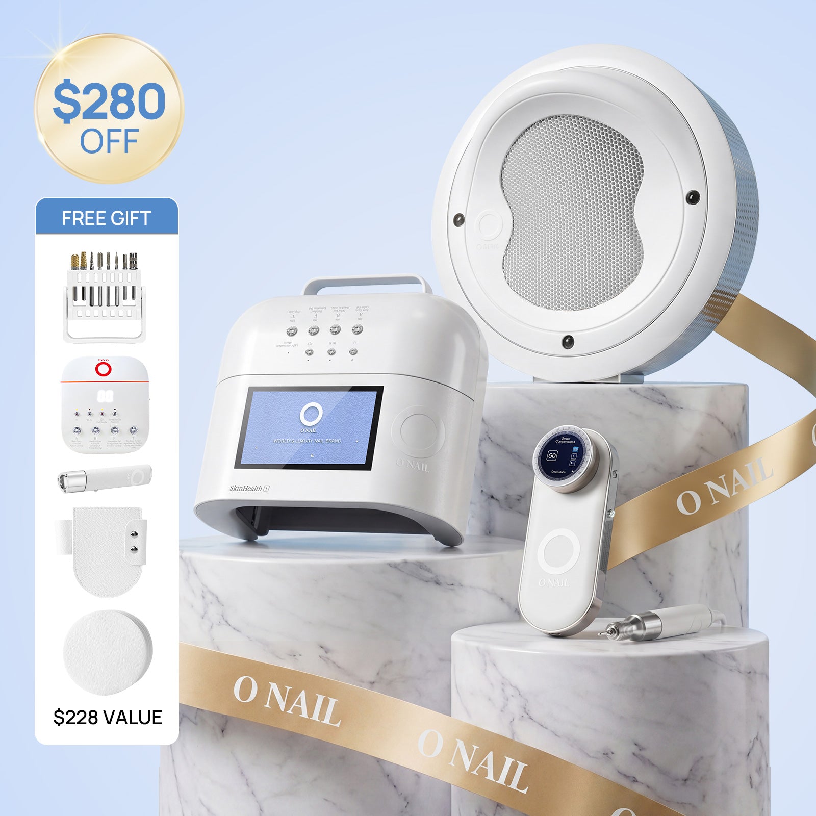 AI Nail Lamp & Nail Drill & Dust Collector Bundle + FREE Gifts