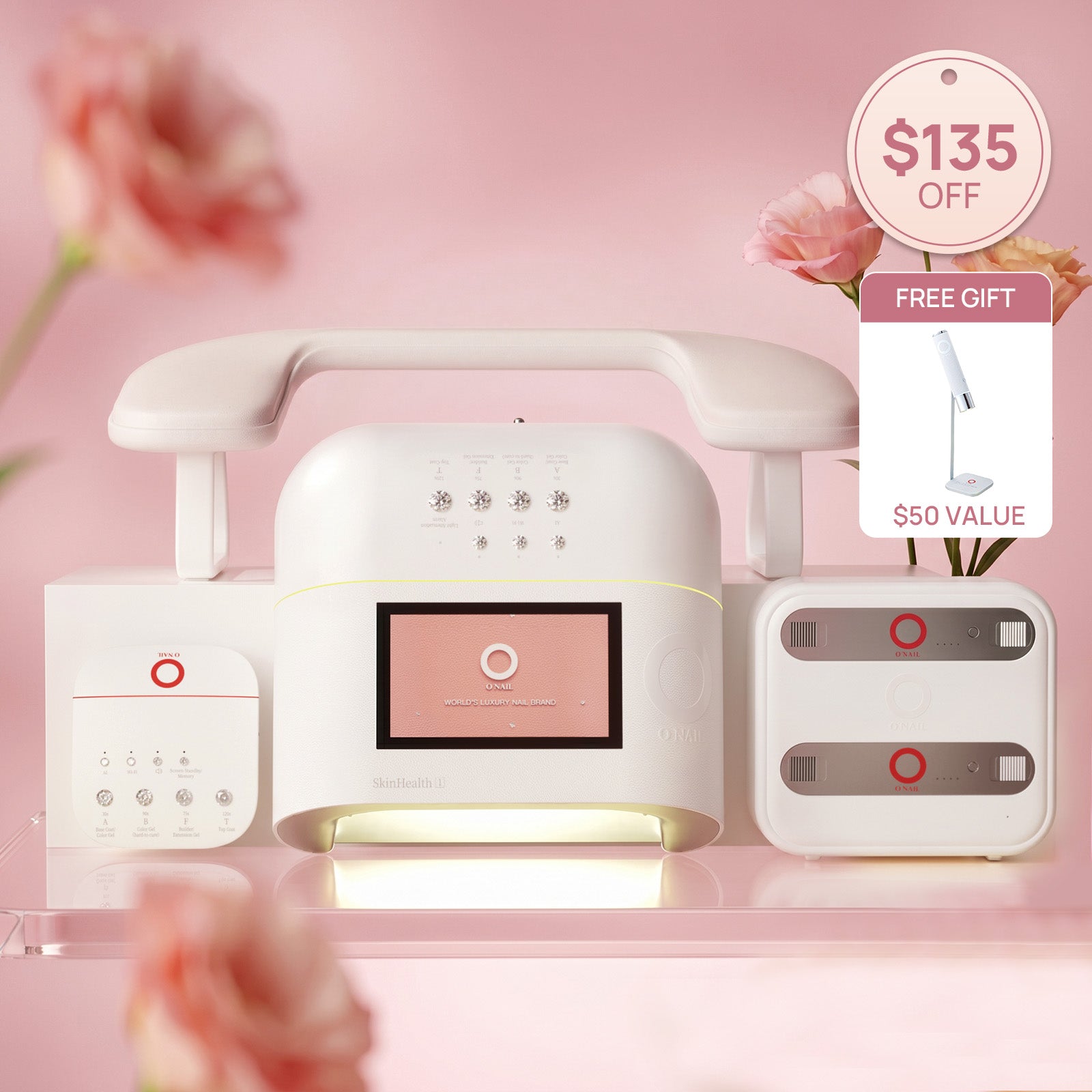 ONAIL Advanced Salon Set – AI Nail Lamp + Wireless Keyboard +