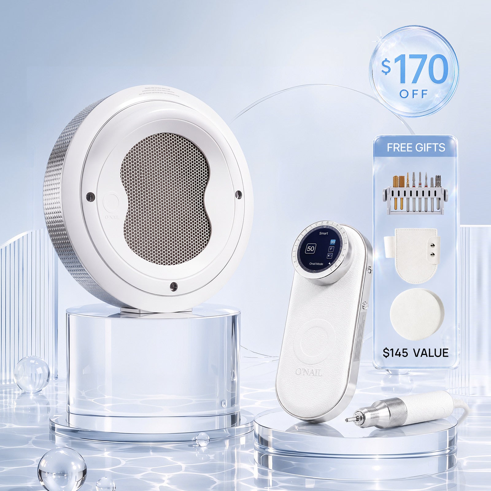 Nail Prep System  | Nail Drill Pro Max + Dust Collector + FREE Gifts