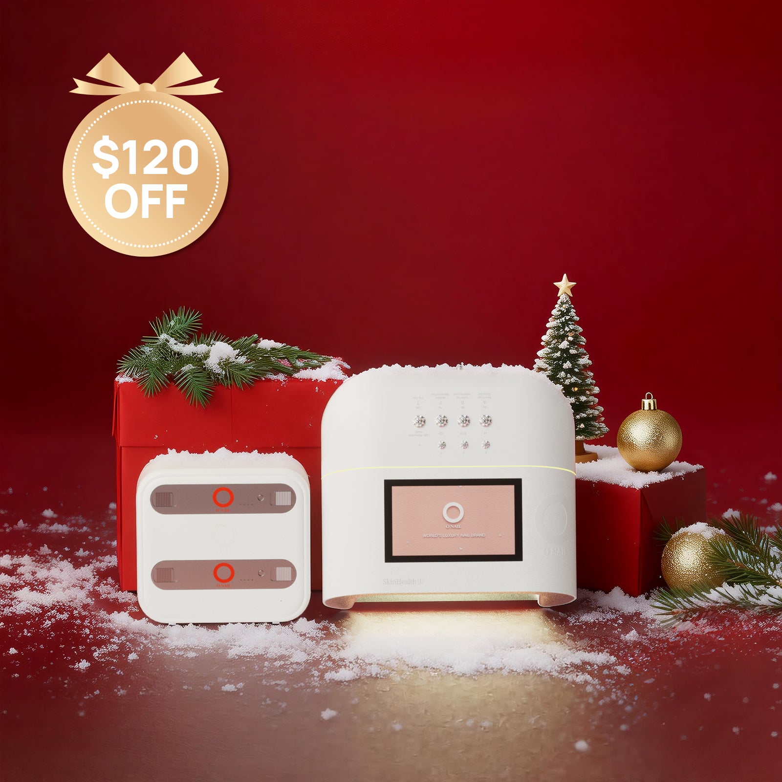 AI Nail Lamp + Battery Cabinet + 2 Batteries