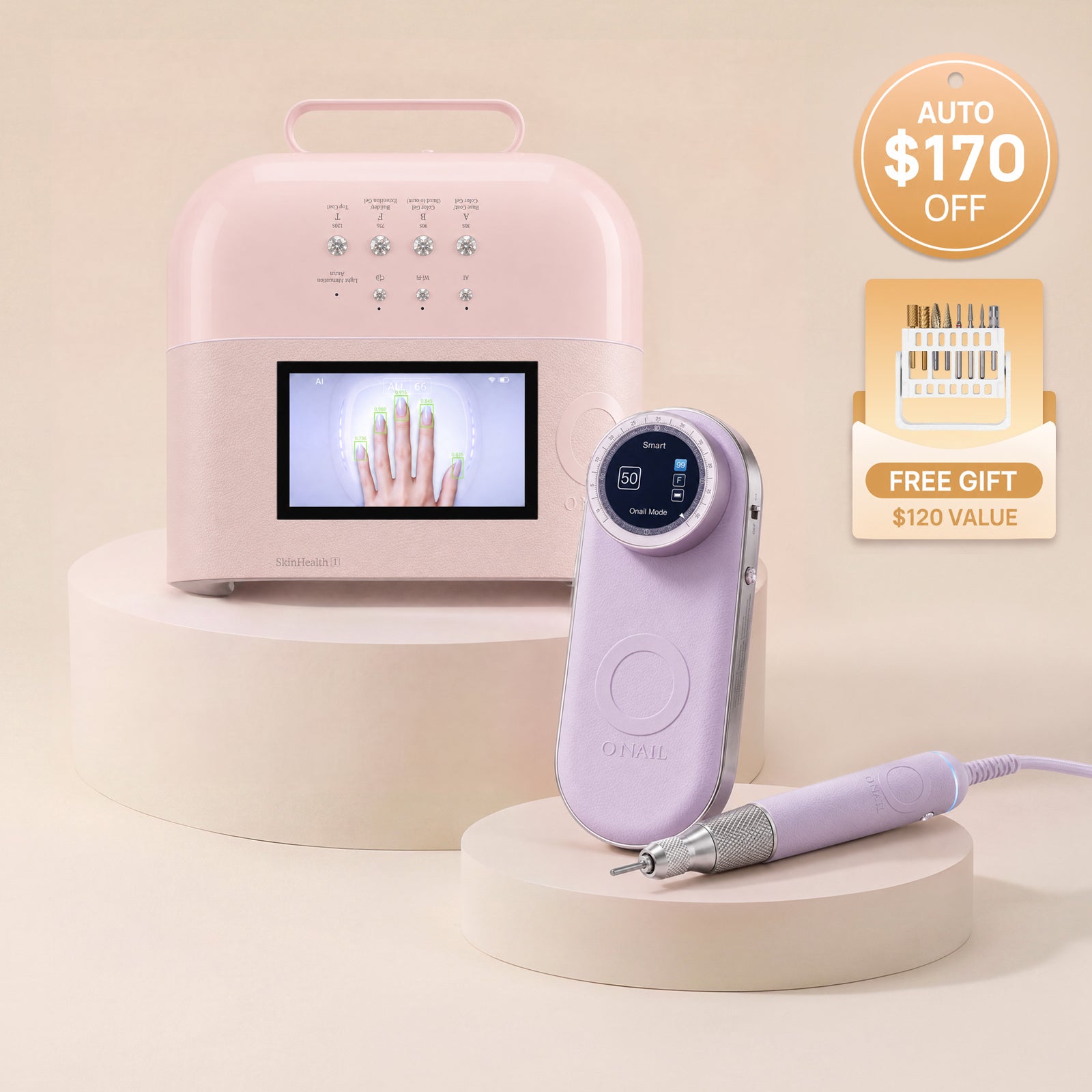 Smart Manicure System | SUNX PRO MAX + Pro Max Nail Drill