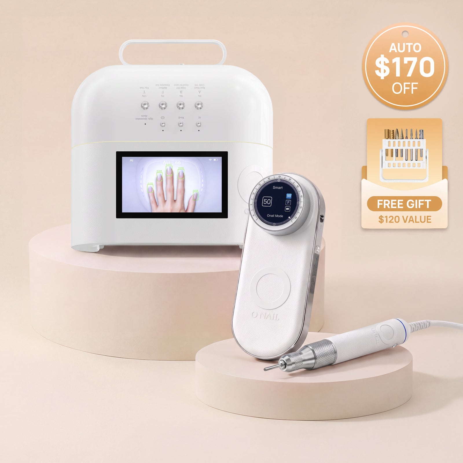 Smart Manicure System | SUNX PRO MAX + Pro Max Nail Drill