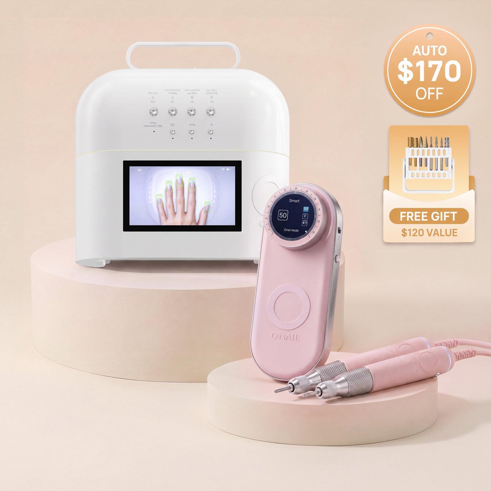 Smart Manicure System | SUNX PRO MAX + Pro Max Nail Drill